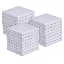 25pcs/Set Papan Kanvas Lukisan Persegi Mini, Ukuran (7,62 * 7,62 Cm), Cocok Untuk Lukisan Minyak, Cat Air, Kreasi Seni Profesional - Beraneka warna - View 3