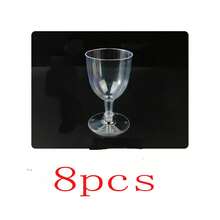 1/2pcs Reusable Transparent Stemware, Wine Glass, Champagne Flute, Martini Glass, Party Glassware, Durable Party Supplies, Suitable For Events, Restaurants, Weddings - Clear - View 15