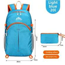 户外旅行背包登山包 40升大容量男女通用背包防水骑行背包带防雨罩休闲时尚背包新款旅行包带胸扣和腰扣徒步旅行包 - 彩色 - 查看 12