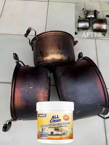 100ml Pasta de limpieza multiusos para la cocina, elimina manchas resistentes, óxido y decoloración en ollas, sartenes, acero inoxidable, azulejos, baño, estufas y talla grande - Multicolor - Ver 12