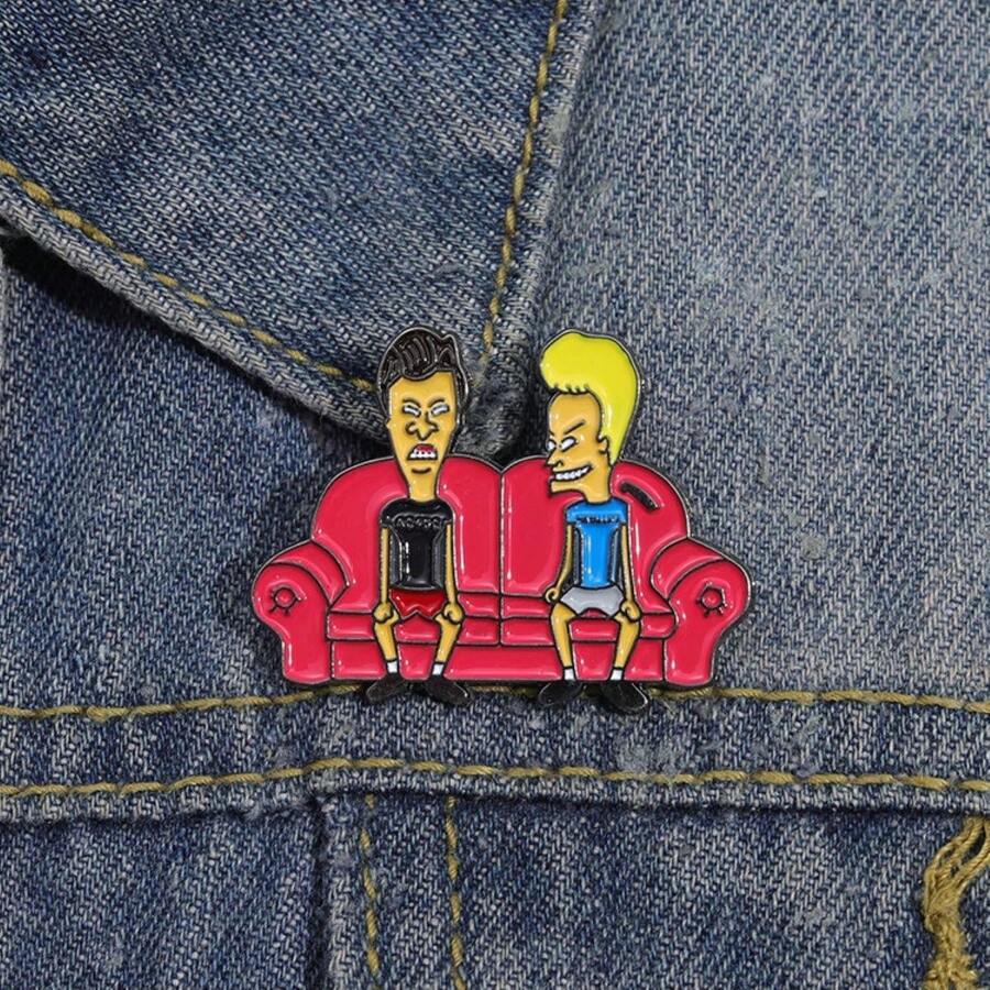 Beavis And Butthead Classic Pin Animation Rock Cartoon - A - Xem 1