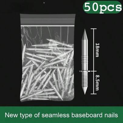 Clavos de madera reversibles sin costuras - Clavos de acero al carbono de cabeza alta con cabeza reversible y punta puntiaguda