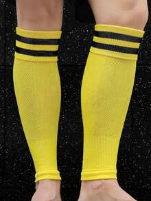 儿童过膝足球护腿套（1双），透气运动小腿套，高弹条纹压缩腿套，适合8-14岁儿童户外运动 - 彩色 - 查看 11
