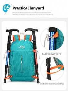 户外旅行背包登山包 40升大容量男女通用背包防水骑行背包带防雨罩休闲时尚背包新款旅行包带胸扣和腰扣徒步旅行包 - 彩色 - 查看 9