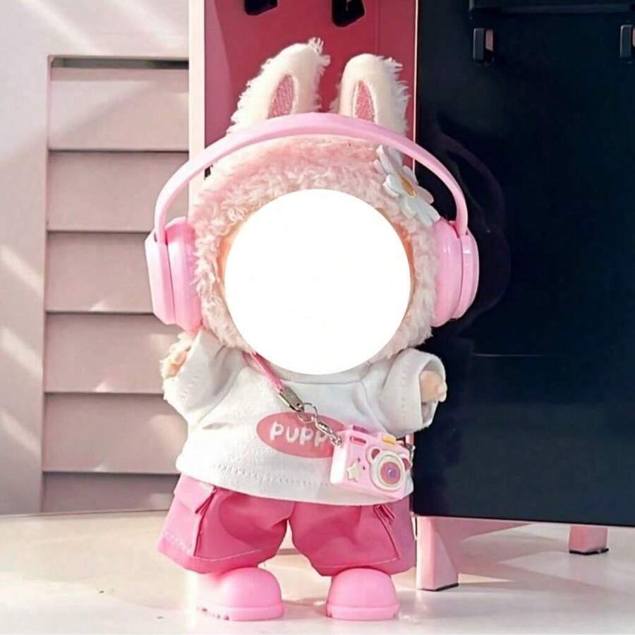 17厘米/6.69英寸娃娃服装，适合第一代/第二代/第三代娃娃，娃娃套装，配件适用于第一代、第二代和第三代娃娃 - 可替换娃娃服装，可爱的娃娃配件，适合玩耍和展示，可互换娃娃服装套装，返校礼物，夏季系列，情人节，冬季，生日/节日礼物（不含娃娃） - 淺粉色 - 查看 1