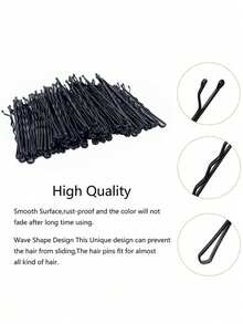 50pcs  Bobby Pins, Crimped Hair Pins For Women, Non Slip Hair Clips Bulk With Storage Box, Great For All Hair Style, Hair Tools, Hair Products And Accessories For Barber Salon Beauty Back To School, Travel Holiday Essentials, Hair Accessories For Women, Slick Back Brush, Barber Accessories, Hair Dryer, Hair, Barber, Hair Tools, Hair Products, Hair Dryer, Hair Brush, Hairdressing Equipment, Hairstyle, Hairdressing, Hair, Hair Products, Hair Tools, Hair Stuff, Barber, Barber Accessories, Barbershop, Hairdressing Equipment - 黑色 - 查看 2