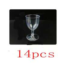 1/2pcs Reusable Transparent Stemware, Wine Glass, Champagne Flute, Martini Glass, Party Glassware, Durable Party Supplies, Suitable For Events, Restaurants, Weddings - Clear - View 21