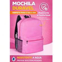 Bolsa Masculina Feminina Vasco Da Gama Lançamento Mochila Resistente Grande Redinha Lateral - Rosa chiclete - Visão 4