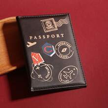 Personalized Double Letter Combination Passport Cover, Made Of Genuine Leather, Customizable Initial Passport Holder, Travel Stamp Customization Fashion ID Card Case, Ideal Gift For Her - one-size - View 11
