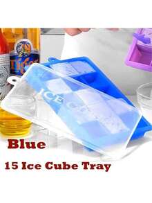 1 Silicone Ice Grid Mold, Simple Black 15 Grid Refrigerator Ice Maker Tray To School - View 7