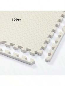 [8片/12片装] 30*30厘米/11.81*11.81英寸 互锁式地垫，防滑泡沫地垫，适用于卧室、阳台、健身房、瑜伽室、培训学校等场所，每块地垫均配有1条包边条 - A - 查看 28