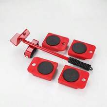5pcs/Set Heavy Duty Furniture Moving Rollers, Moving Tools - Red Car Moving Machine - View 7
