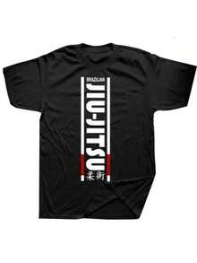 Premium 100% Cotton T-Shirt. Comfortable, Stylish, High Quality, Breathable, Casual. Model: Brazilian Jiu Jitsu - Special New Item. - 黑色 - 查看 1