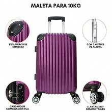 Lightweight Rigid Waterproof Hand Luggage For 10 Kg - Purple - View 3