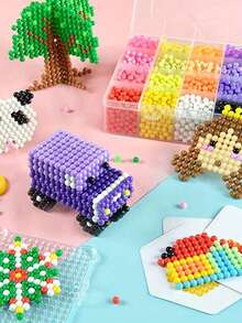 1 set Juego de cuentas mágicas de agua de colores aleatorios, cuentas adhesivas de agua mágica, juguete educativo hecho a mano y creativo - Multicolor - Ver 9