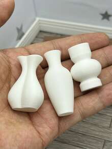 3件套娃娃屋塑料花瓶套装，创意迷你瓶，仙女花园花盆，微景观花瓶 - 1號花瓶套裝 - 查看 8