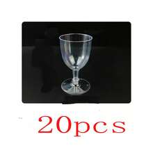 1/2pcs Reusable Transparent Stemware, Wine Glass, Champagne Flute, Martini Glass, Party Glassware, Durable Party Supplies, Suitable For Events, Restaurants, Weddings - Clear - View 20