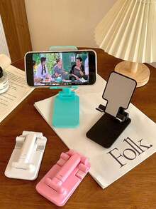 1pc Multi-Function Phone Holder, Desktop/Bedside/TV Viewing/Foldable Portable Tablet Live Stream Stand - Multicolor - View 4