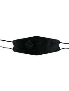50 piezas de cubrebocas negros para adulto con valvula, mascarillas desechables color negro con valvula - A - Ver 5