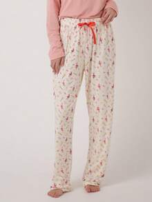 Smara Modas Women's Suede Pajama Pants For Winter Sleepwear - New Arrivals, Sizes M To G1 - 甜蜜芭蕾 - 查看 3