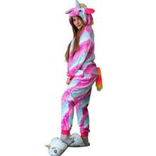 Mameluco de Unicornio Galáctico de Felpa, Ultra Suave y Multicolor, Perfecto como Pijama Disfraz para Fiestas, Cosplay o Noches Acogedoras en Casa, Ideal para Niñas, Adolescentes y Fans de la Fantasía. - Multicolor - Ver 6