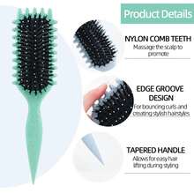 Curl Defining Brush, 1 PCS Curly Hair Brush, Brush For Curly Hair, For Combing And Shaping Men's And Women's Curls To Reduce Pulling ,Random Color - 顏色隨機 - 查看 3