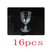 1/2pcs Reusable Transparent Stemware, Wine Glass, Champagne Flute, Martini Glass, Party Glassware, Durable Party Supplies, Suitable For Events, Restaurants, Weddings - Clear - View 17