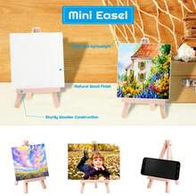 Bộ 18 tấm vải vẽ mini 4x4 inch, bộ tranh canvas nhỏ dùng cho vẽ tranh đổ màu acrylic, sơn dầu, màu nước. - Nhiều màu - Xem 3