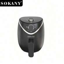 SOKANY 10126 多功能空气炸锅，无需用油，大容量智能空气炸锅，800W 大功率，金色大容量，上下双热源，360° 循环热风，80-200°C 温度控制，不粘涂层，易于清洁，适用于家庭厨房、聚会等场合。 - 黑色 - 查看 12