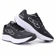 Women's Fitness Tennis Shoes, Breathable Material - 黑色 - 查看 3