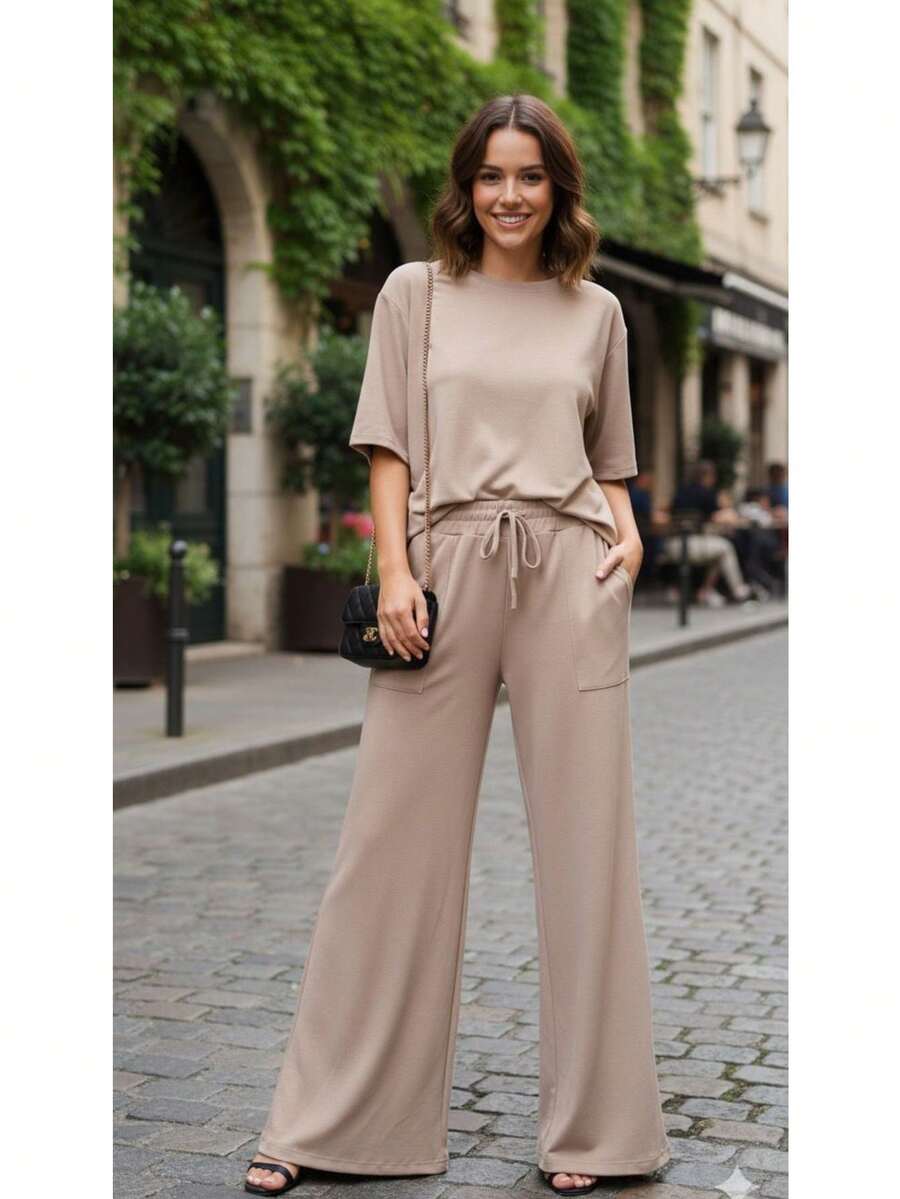Casual Pocket Button Wedding - Khaki - View 1