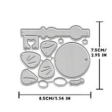 创意猫咪钥匙模具，DIY剪贴簿相册和压花模板，贺卡制作工具，卡片纸切割工艺品，礼品卡制作模板模切。 - 銀色 - 查看 7