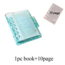 1本透明/全息A7尺寸6孔软封面活页笔记本、计划本、相册、贴纸和卡片夹，包含10张内页 - 彩色 - 查看 12