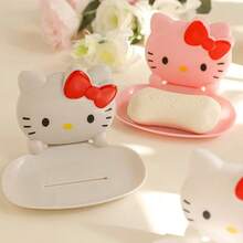 Sanrio 1个Hello Kitty皂碟，浴室壁挂式皂架，无需钻孔 - 多色 - 查看 4