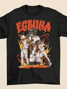 Emeke Egbuka Cartoon Style Tampa Bay Football T-Shirt - màu đen - Xem 1