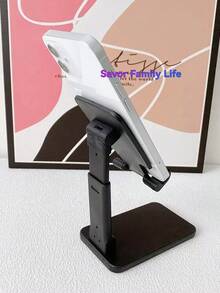 Soporte plegable para teléfono de escritorio compatible con iPhone, teléfonos Android, regalo para cumpleaños, familia, amigos, accesorios para teléfonos - Negro - Ver 10