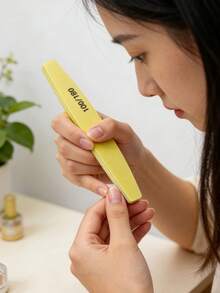 1/10pcs Sponge Nail File And Polishing Block, Double-Sided Design, 100/180 Grit, Professional Nail Shaping & Cuticle Removal Tool, Nail Polishing Block - Multicolor - View 6