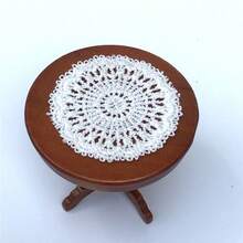 50片/30片/20片/10片/2片装迷你白色蕾丝餐垫，迷你餐桌配套垫，白色蕾丝装饰配件，娃娃屋玩具，1:12比例迷你餐桌垫 - 彩色 - 查看 6