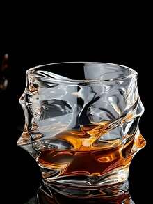 Bộ 6 ly thủy tinh cao cấp, sang trọng, họa tiết dập nổi, thích hợp dùng cho rượu whisky, cocktail Bourbon, espresso, tequila, nước soda. Hoàn hảo cho gia đình, quán bar, tiệc tùng, quà tặng cho nam giới, quà tặng Ngày của Cha. Dung tích 340ml/11.6oz. - trong suốt - Xem 8