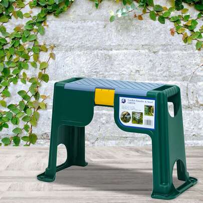 Crystals Portable 3-In-1 Garden Kneeler Seat & Tool Storage Stool With Foam Cushion – Heavy Duty Multi-Purpose Gardening Helper