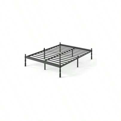 セミダブルベッド ベッドフレーム ブラック スチールパイプ構造 すのこ仕様 通気性良好 静音設計 収納スペース付き 簡単組立