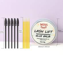 3件套睫毛提升膏套装，含固体粘合剂、刷子和提升棒，无需胶水即可进行睫毛烫和眉毛定型，多功能套装，节省时间 - 玫紅色 - 查看 13