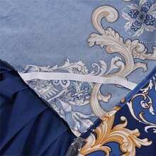 3pcs Lace Floral Printed Chiffon Bed Skirt Set (1 Bed Skirt + 2 Pillowcases), Comfortable Non-Slip Bedding Set, Suitable For Bedroom And Guest Room, Machine Washable, All Seasons - Parisian - View 4
