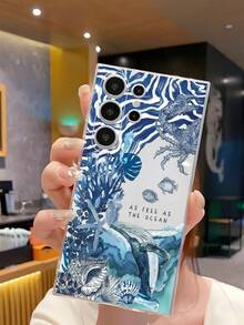 1 chiếc ốp lưng điện thoại mềm hình cá voi xanh, san hô và cua hoàng đế, tương thích với iPhone 17/17 Air/17 Pro/17 Pro Max, tương thích với Honor, Galaxy A04e/12/A13/A14/A34/A50/A52/A53/A54/S21/S22/S23/S24/S25/S25Ultra, 6A/7A/8A, 12T/13T, phiên bản quốc tế, không phải phiên bản nội địa. - Trong sáng - Xem 4