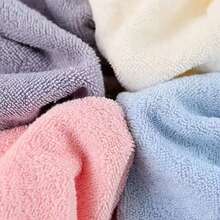 sanrou 4件組 - 超柔軟毛巾 - 升級加厚超吸水輕量米色灰色粉色藍色，居家浴室必備，強化邊緣條紋設計，粉藍色調現代風格 | 毛巾系列 - 彩色 - 查看 6