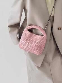 Túi đeo chéo mini cao cấp, túi xách mềm mại thời trang, túi xách nữ đan thủ công hình giỏ mới. - Nhiều màu - Xem 11