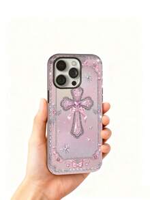 Fashion Phone Case - Heart Pattern Phone Case Compatible With Apple 11, 15, 14, 13, 16PM, 17 Series | Layout Phone Case Aesthetic Phone Case | Street Style Phone Case | Shock-Proof Protection | Gift For Girls - Multicolor - View 2