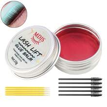 3件套睫毛提升膏套装，含固体粘合剂、刷子和提升棒，无需胶水即可进行睫毛烫和眉毛定型，多功能套装，节省时间 - 玫紅色 - 查看 12