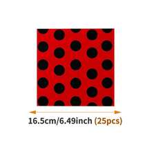 Assiettes jetables à base rouge et points noirs, serviettes, gobelets - Set de fournitures jetables pour une seule fois, convient pour 10 invités. Assiettes en papier jetables, vaisselle de fête pour anniversaire, mariage, fête à thème, pique-nique en famille - Style 1 - Voir 8