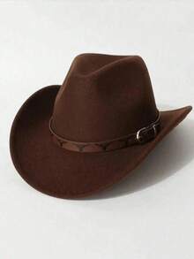 1pc. A Men's Polyester Western Cowboy Hat, Suitable For Both Men And Women With A Retro Style, Featuring A Bull Print Decoration. It Is Suitable For Daily Casual Wear, Western Cowboy Parties, And Bar Cowboy Outfits (Sizes Are Suitable For All Head Shapes),Summer,Beach,Holiday - Printed Cow Hat - View 10